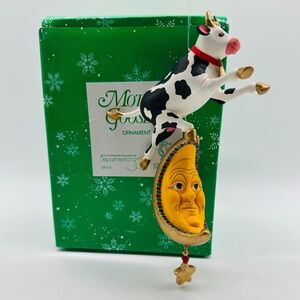 Department 56 Mother Goose The Cow Over The Moon Christmas Ornament w/Box